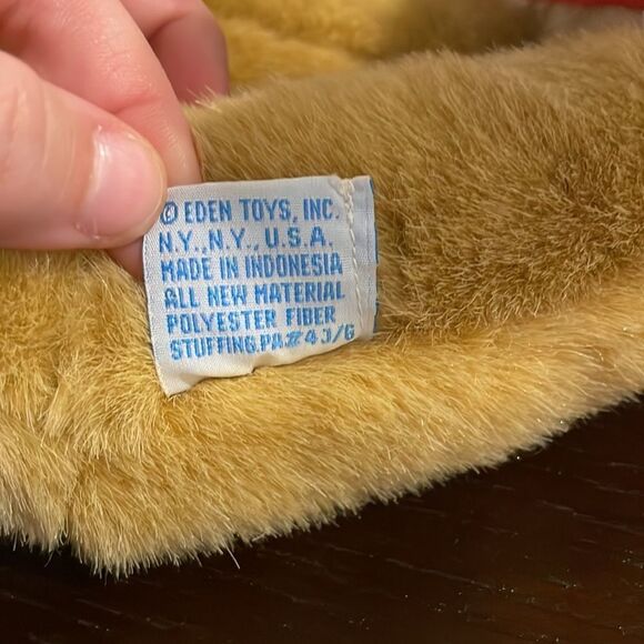 OshKosh B’gosh Eden Toys Teddy Bear in Collegiate Sweater Great Used Condition - Picture 5 of 8